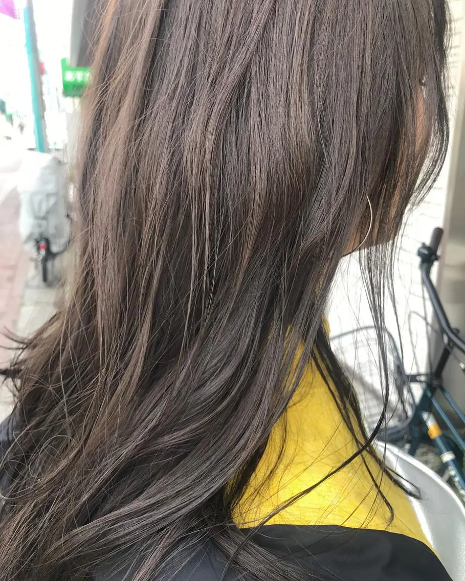 ロング カラー ベージュカラー 暖色カラー🍊 ボブ🌿顔周りcutのヘアスタイル