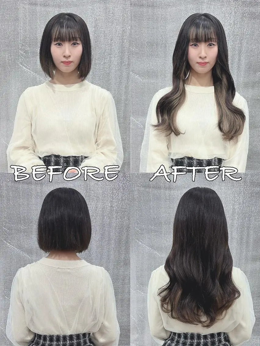 ロング カラー ヘアアレンジ シールエクステ バレイヤージュ ブリーチ ケアブリーチ ダブルカラー LIP 大阪本店 エクステ MISAのヘアスタイル
