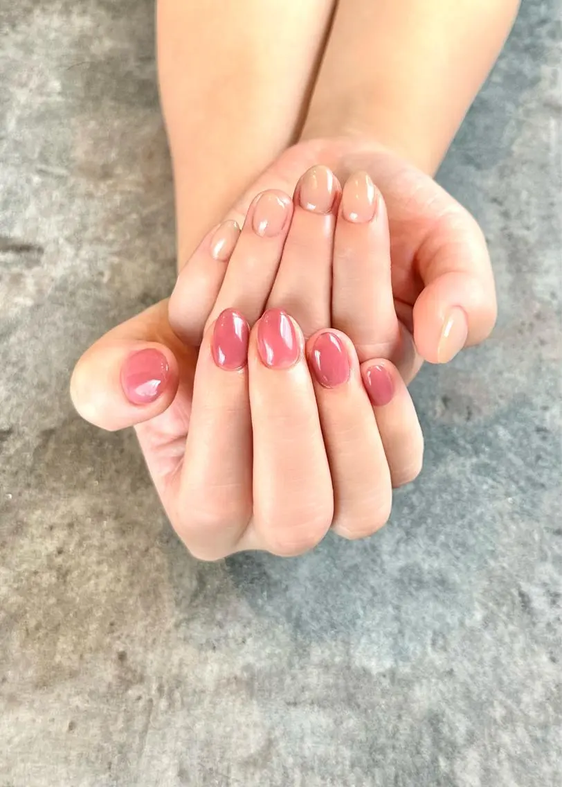ネイル フラワーネイル フットネイル フレンチネイル ジェルネイル ガラスフレンチ nail salon amanoのネイルデザイン