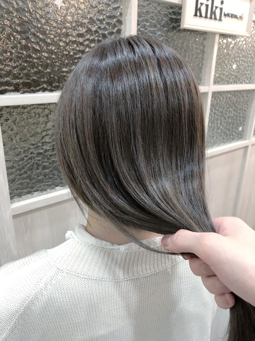 ロング カラー ハイライトカラー ハイライト 髪質改善 トリートメント 植田 敬太のヘアスタイル