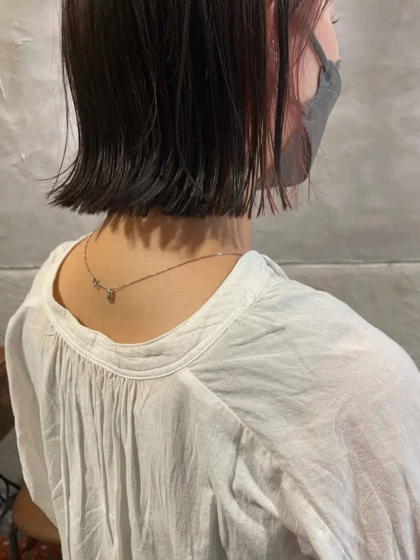 ミディアム カット ヘアカラー トリートメント ayane⭐️ボブ・ ショート・パーマのヘアスタイル