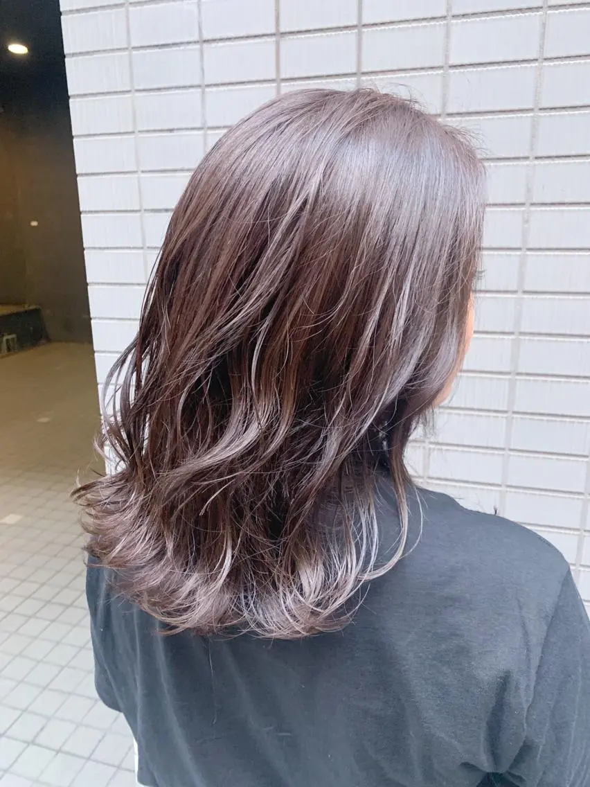 セミロング カラー カット ヘアカラー 酸性ストレート/ブリ ーチなし/中村 匠のヘアスタイル