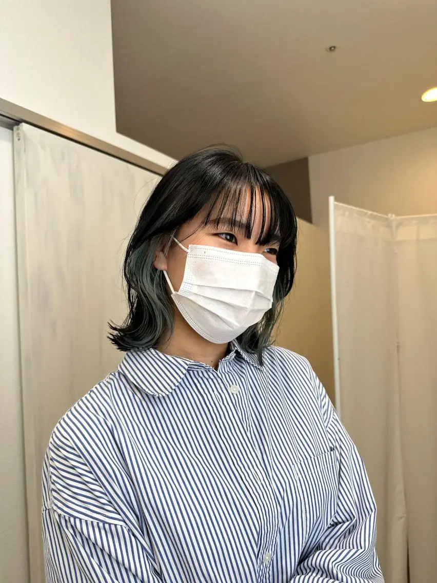 ショート カラー ブルーカラー ブルーグレー ノンダメージ 🥑mikubanのヘアスタイル