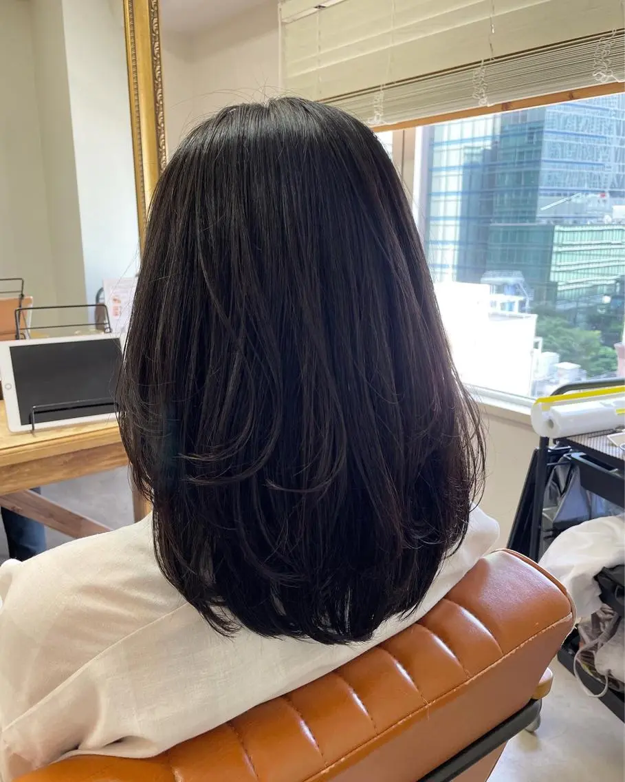 ミディアム カット 英語ok sohee ソヒ 305号室のヘアスタイル