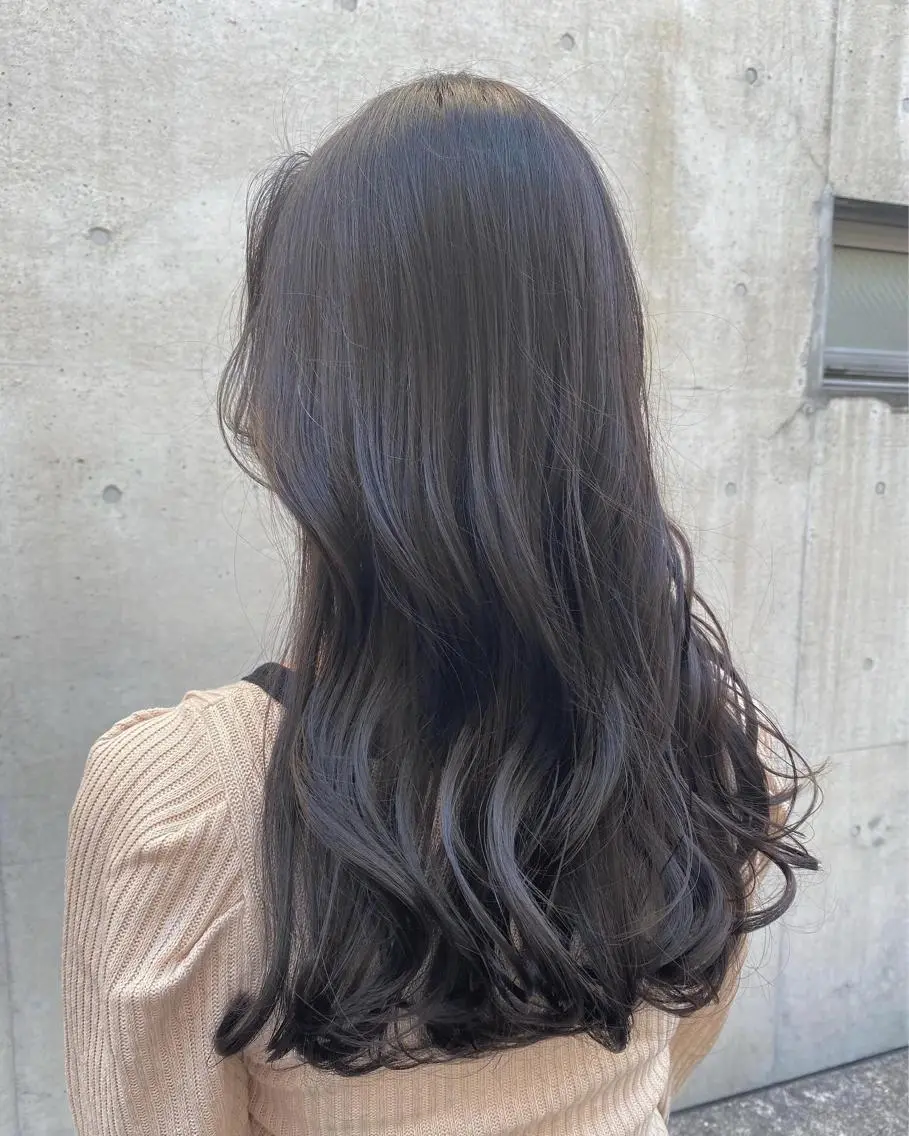 ロング カラー ベージュカラー 透明感カラー シアーベージュ フレンチボブパーマ Yuukiのヘアスタイル