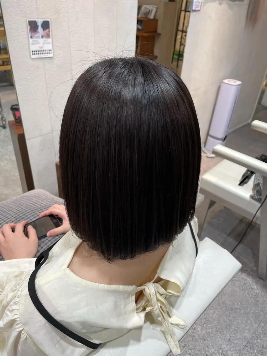 パーマ 縮毛矯正 ストレートパーマ ナチュラルカラー 児玉優香のヘアスタイル
