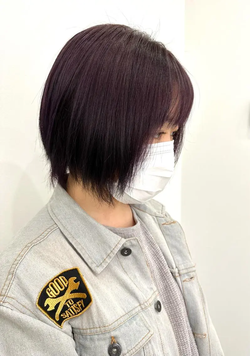 ショート カラー ラベンダーカラー 黒須 蓮太のヘアスタイル