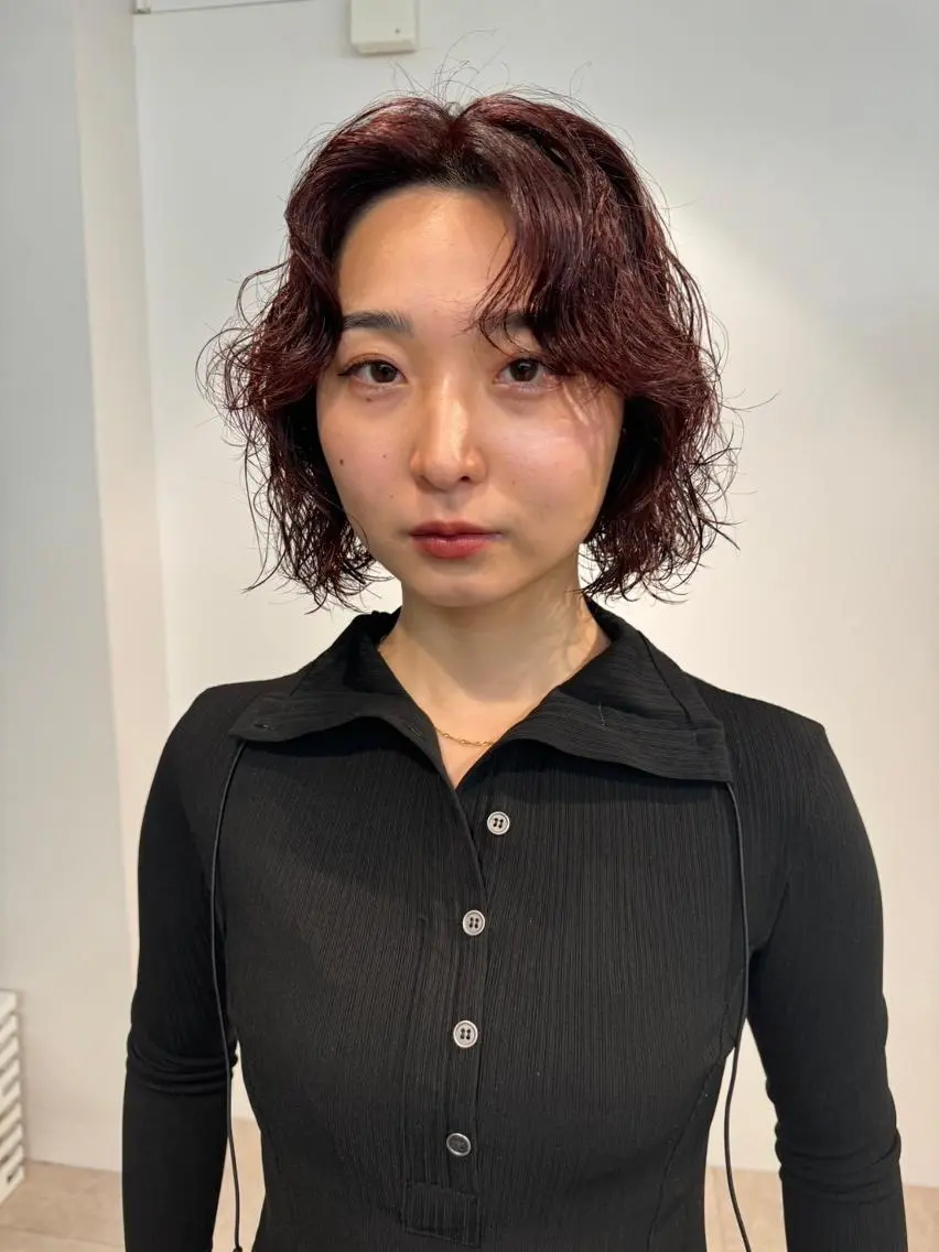 ショート カラー パーマ ショートボブ アディクシーカラー ブリーチ ケアブリーチ デザインカラー カット ヘアカラー トリートメント CEINE OURのヘアスタイル