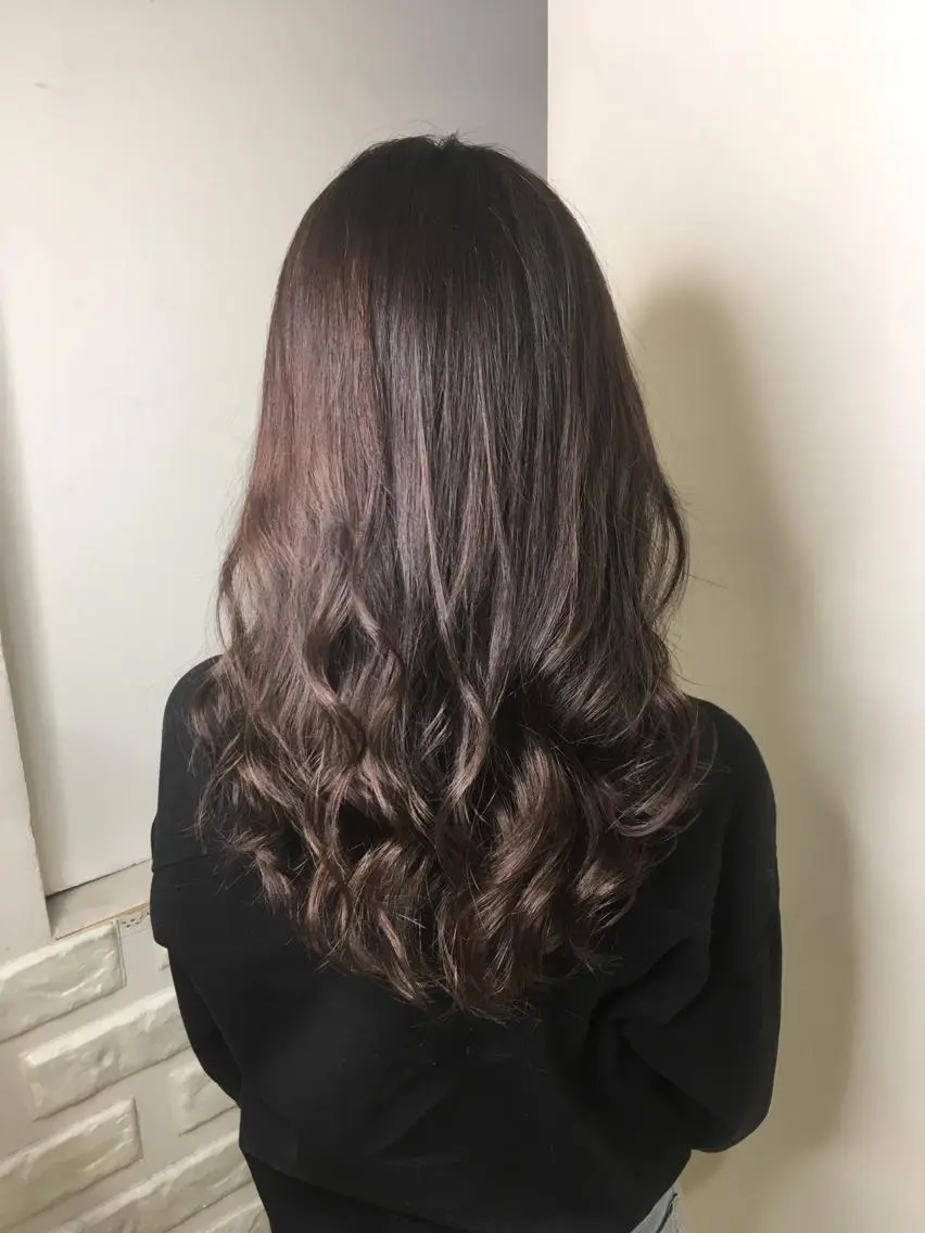 ロング カラー ダブルカラー ヘアカラー トリートメント 農添 杏のヘアスタイル