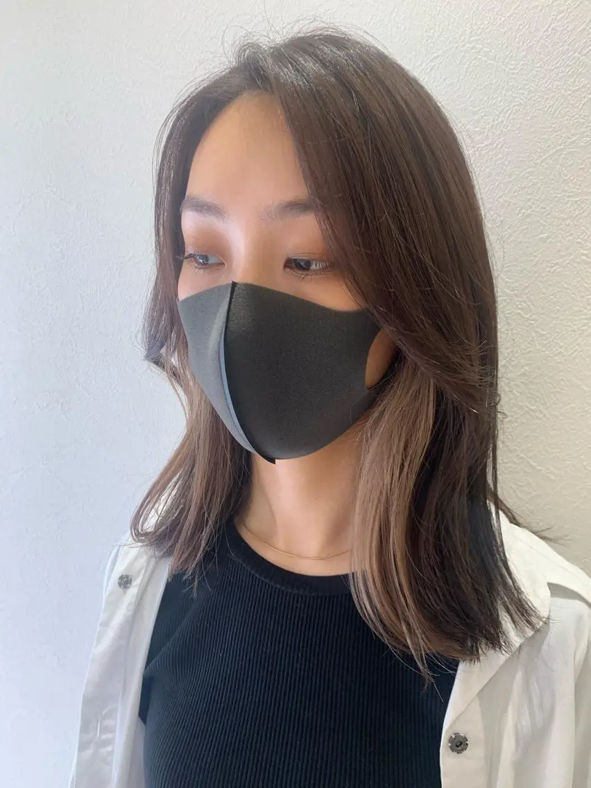 ミディアム カラー インナーカラー カット ヘアカラー トリートメント hubhair レイヤー/透明感のヘアスタイル