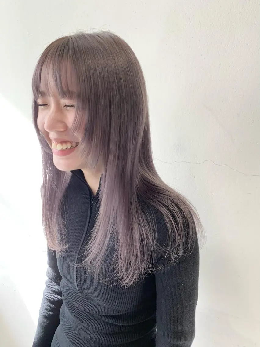 ミディアム カラー ヘアアレンジ ブリーチ ケアブリーチ HARU//原宿🤍 リピート率NO.1のヘアスタイル