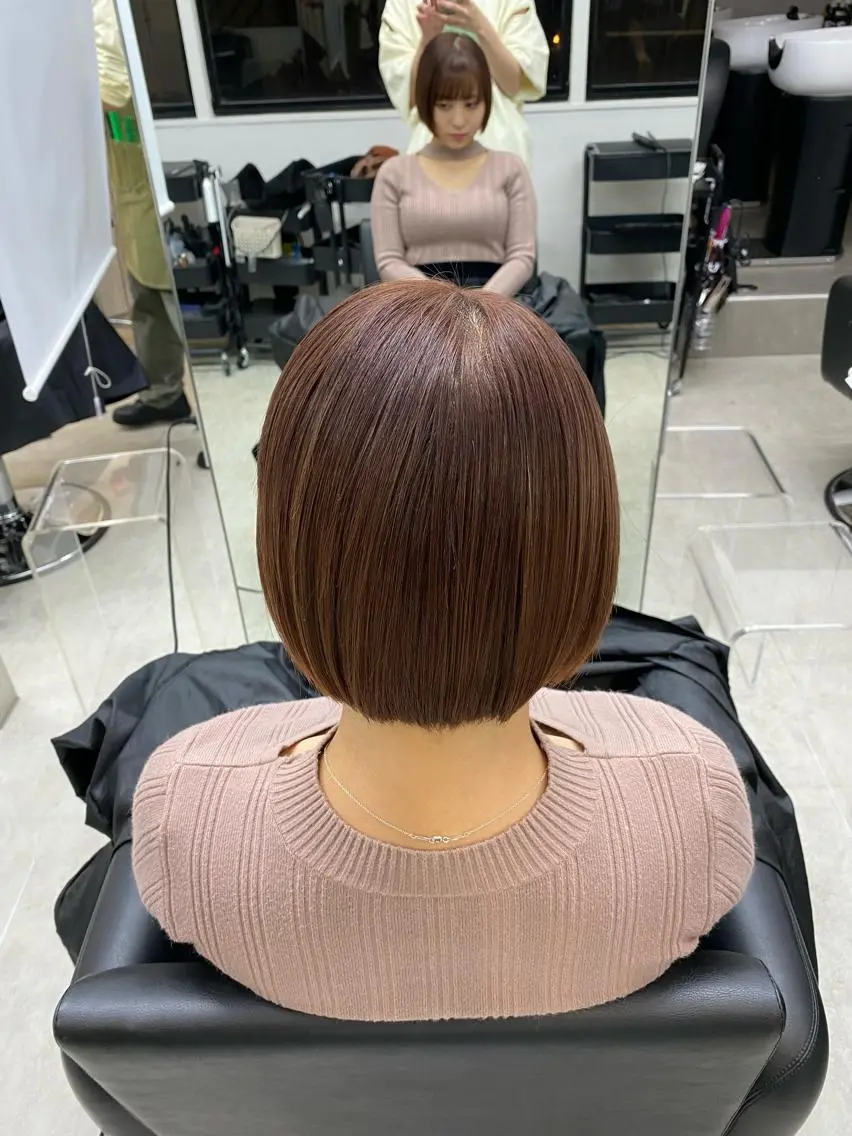 ショート カラー ヘアカラー トリートメント エクステモデル募集 💗大阪梅田/川上のヘアスタイル