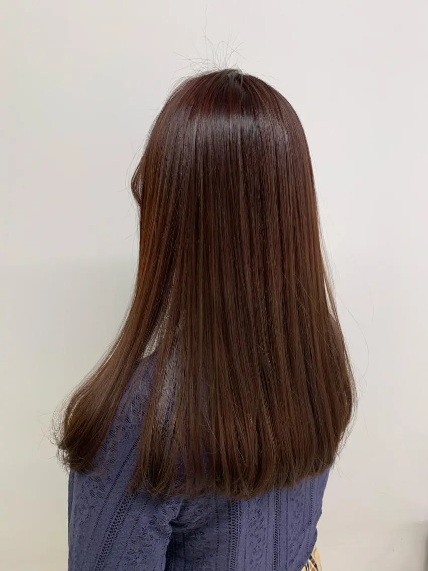 ロング カラー トリートメント 韓国艶カラー🇰🇷 DISCO💙のヘアスタイル