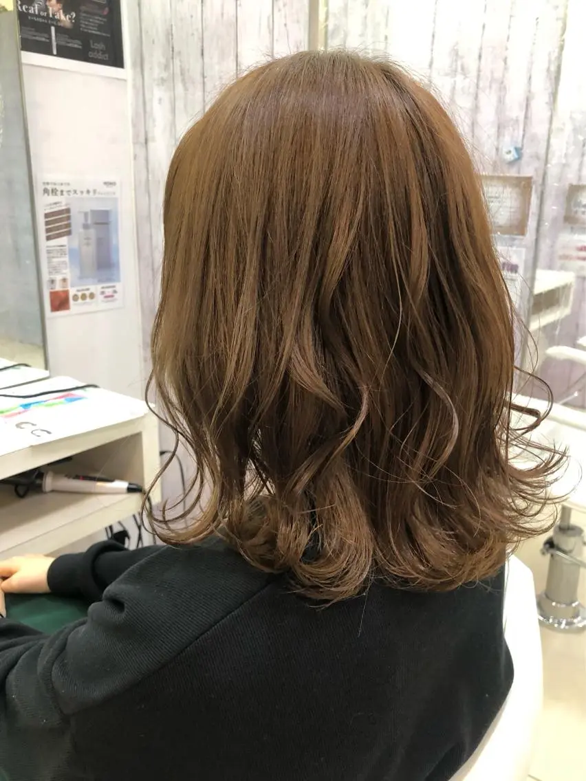 ミディアム カラー ベージュカラー オリーブベージュ カット ヘアカラー 🤎ベージュカラー/ 髪質改善/山岸🤎のヘアスタイル