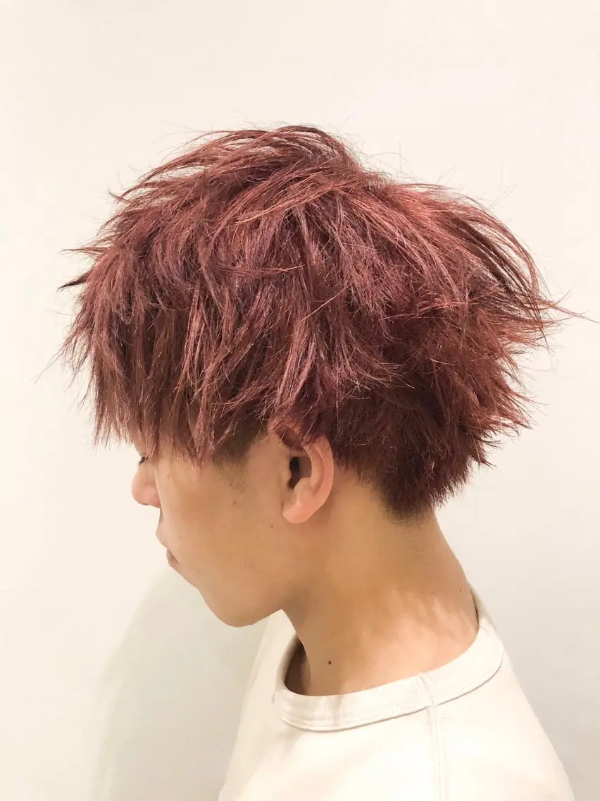 メンズ メンズブリーチ マッシュ ハイトーン/カラー/ 用賀/稲若健太郎のヘアスタイル