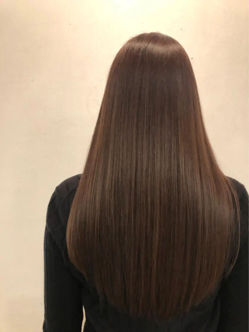 ロング カラー トリートメント カット 縮毛矯正 トリートメント h a k u 大倉 卓人のヘアスタイル