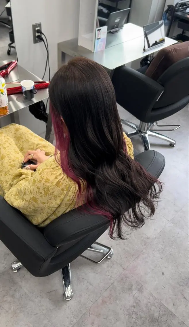 ロング ヘアカラー トリートメント 🫧髪質改善 講師🫧🍎幹細胞のヘアスタイル