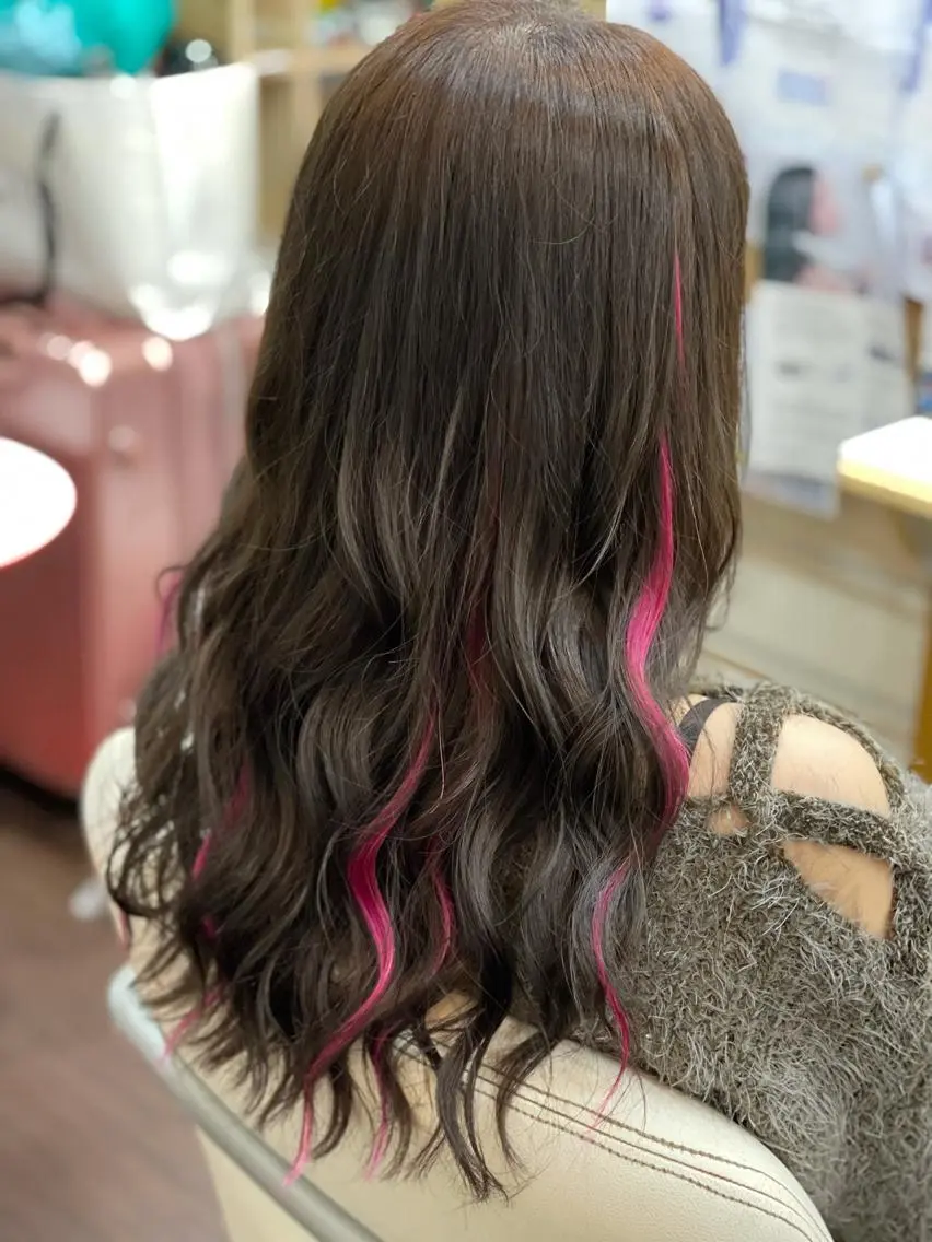 ロング エクステ ヘアカラー たけい ゆうきのヘアスタイル