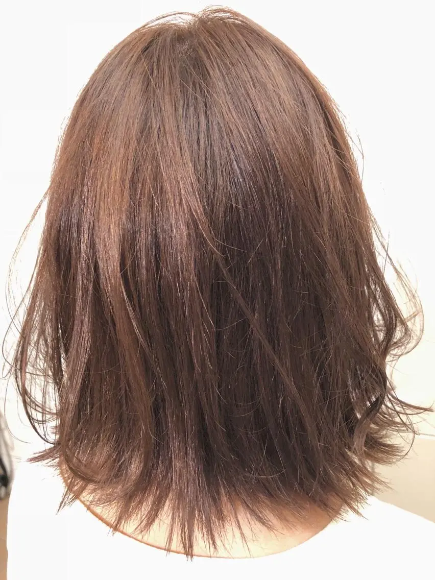 ミディアム カラー 透明感カラー メンズカットパーマ ✂️ JOYAのヘアスタイル