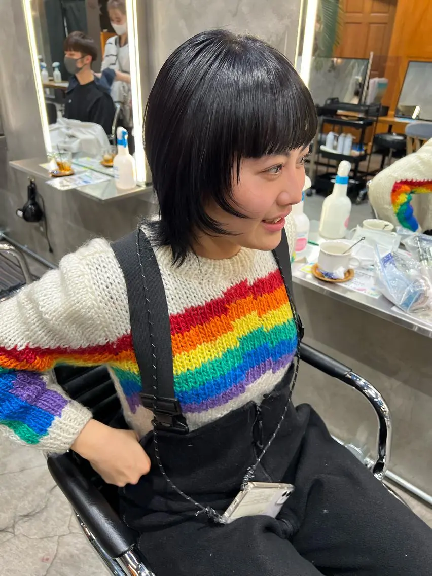 ミディアム カラー 圧倒的デザイン力 店長🎨RENAのヘアスタイル