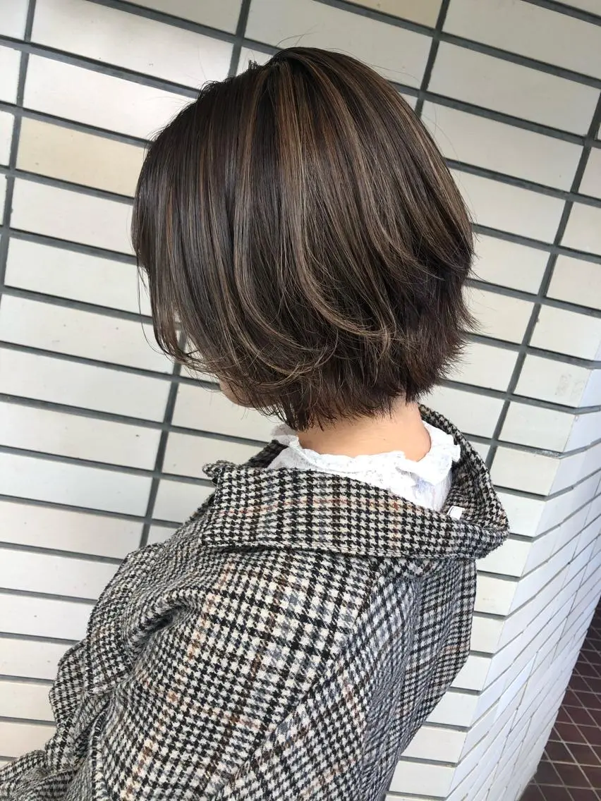 ショート カラー ハイライトカラー ハイライト カット ヘアカラー トリートメント 🤍2nd🤍田所 美希のヘアスタイル