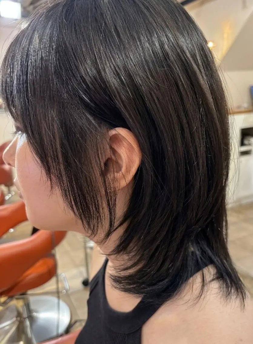 ミディアム 顔周りカット レイヤーカット 小顔カット その他 flencia 丸 和博|カットのヘアスタイル