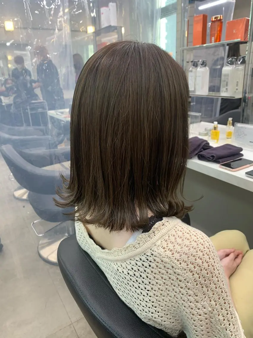 ミディアム カット ヘアカラー 【美容室が苦手な方 専問美容室】MIHOのヘアスタイル