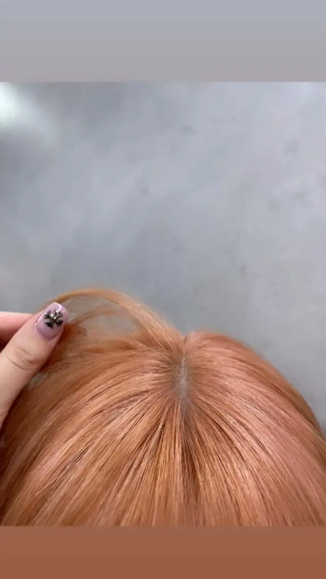 ロング カラー オレンジ 🧸艶々韓国ヘア 🧁mizunaのヘアスタイル