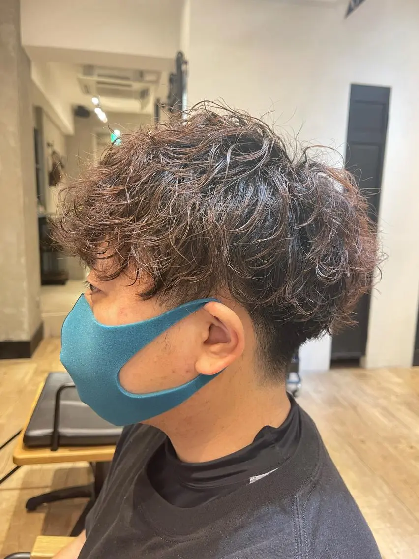ショート パーマ メンズ メンズパーマ ツイストスパイラルパーマ スパイラルパーマ カット パーマ トリートメント ヘアセット TAKE メンズ特化のヘアスタイル
