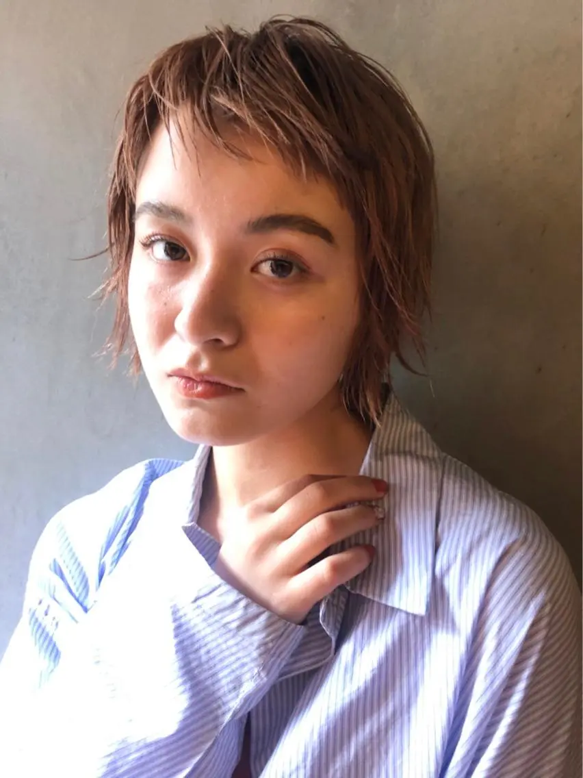ミディアム カラー パーマ ヘアアレンジ メンズ キッズ ネイル マツエク・マツパ tatsumi/ボブ ウルフ/レイヤーのヘアスタイル