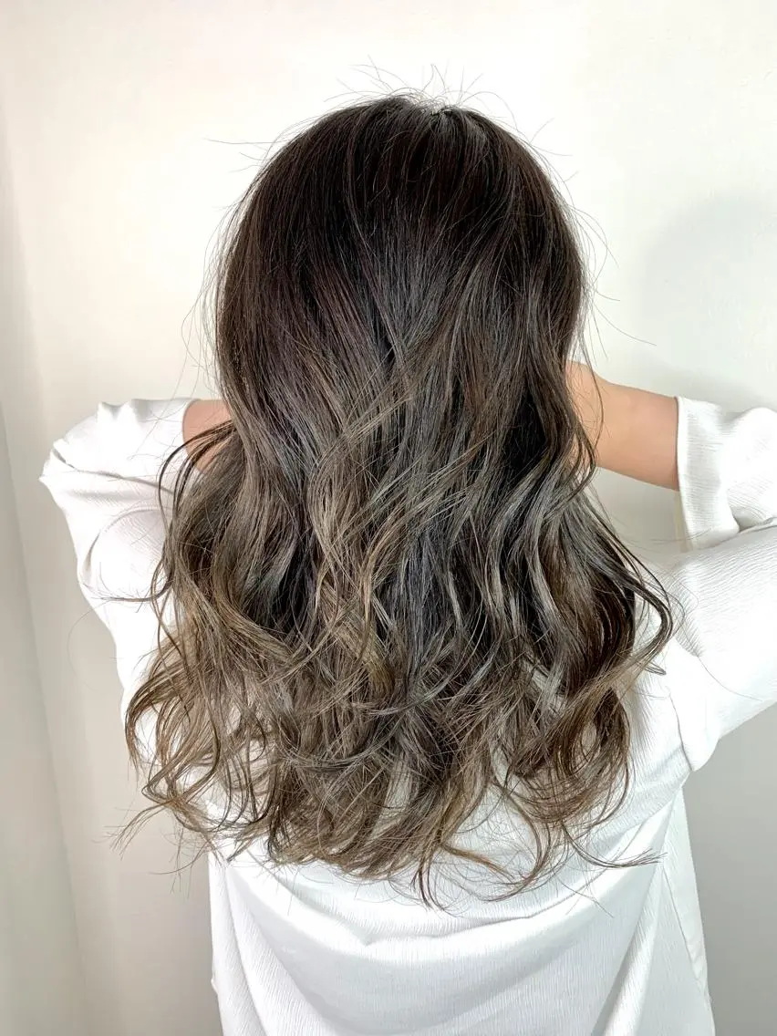 ロング カラー ヘアカラー トリートメント 酸性ストレート/ブリ ーチなし/中村 匠のヘアスタイル