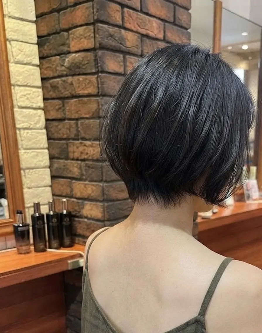 ショート ボブ くびれヘア カット トリートメント flencia 丸 和博｜カットのヘアスタイル