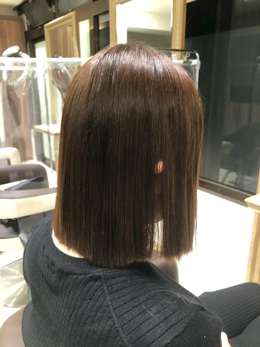 ミディアム パーマ 縮毛矯正/髪質改善 予約はリクエストからのヘアスタイル