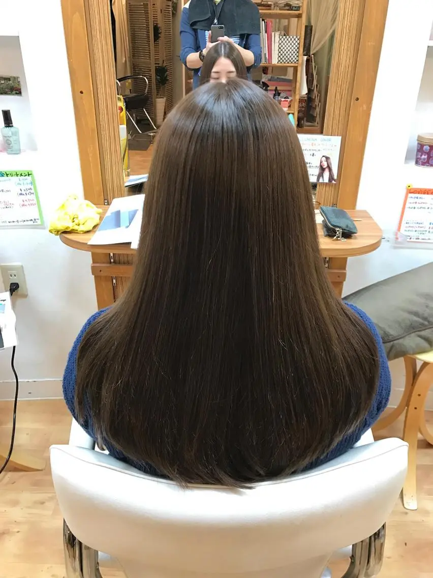 セミロング 髪質改善 高畑×縮毛矯正 松下直揮のヘアスタイル