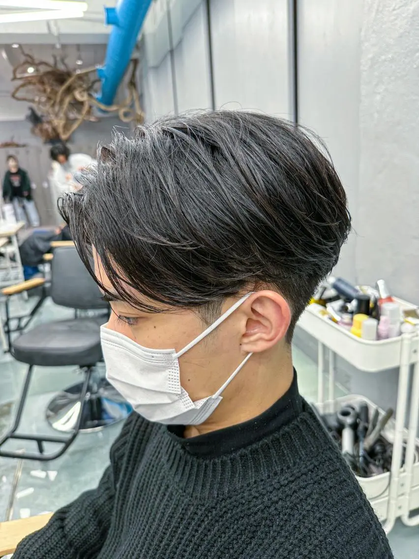 パーマ メンズ 松戸レイヤーカット 塚原悠斗のヘアスタイル