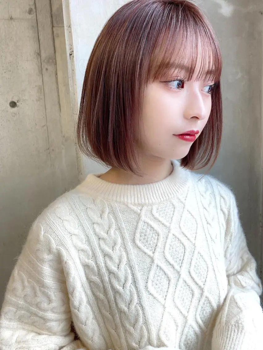ショート カラー 小顔カット カット ヘアカラー トリートメント ツヤ髪になりたい方へ 🩷柴田知亜希のヘアスタイル