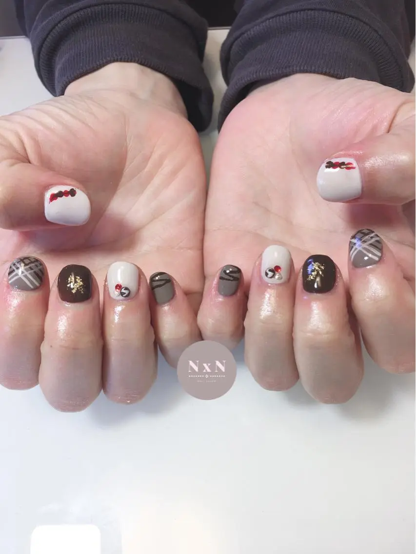 ネイル ジェルネイル ぷっくりネイル バレンタイン nail salon N×Nのネイルデザイン