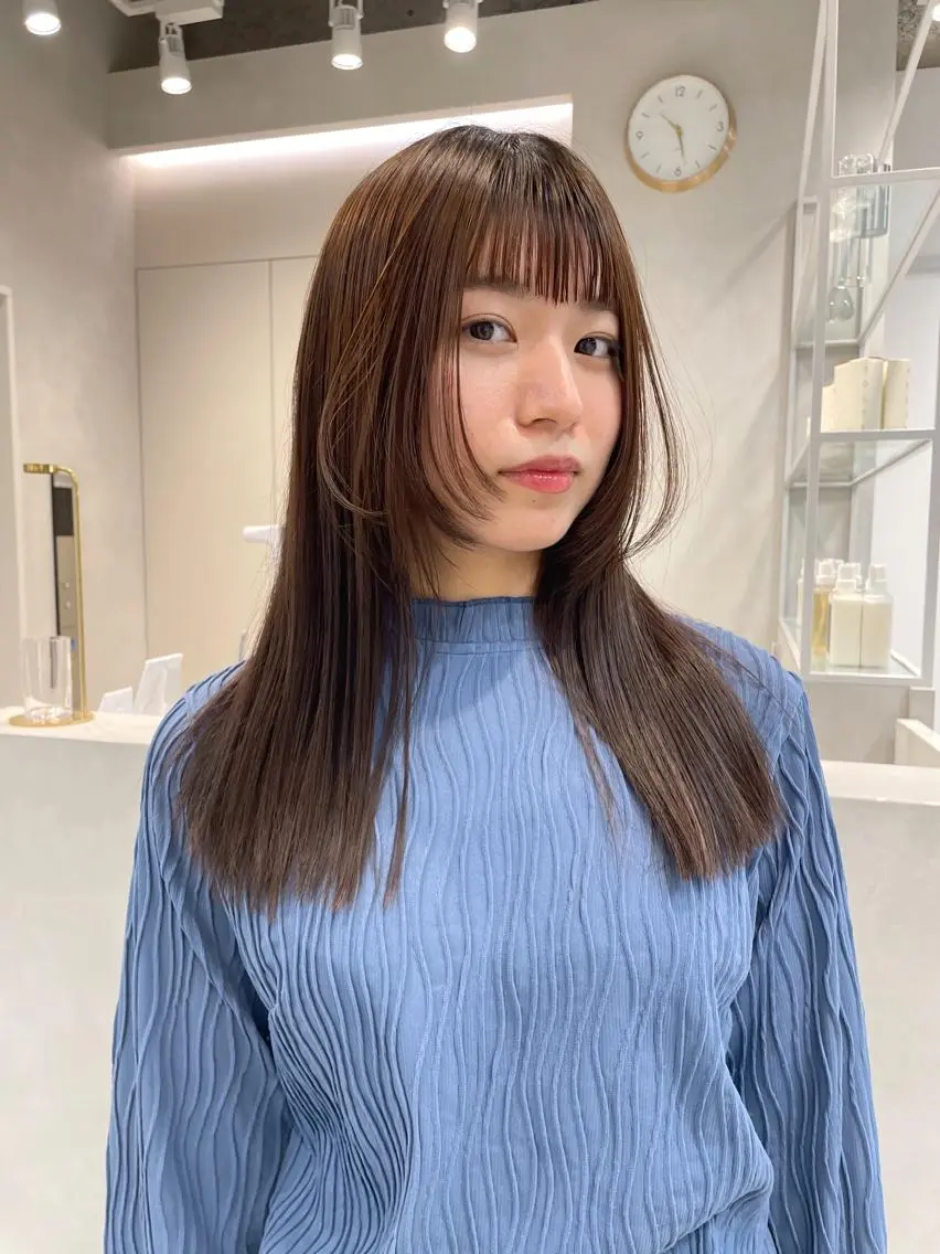 ミディアム カラー 青木 優歩のヘアスタイル