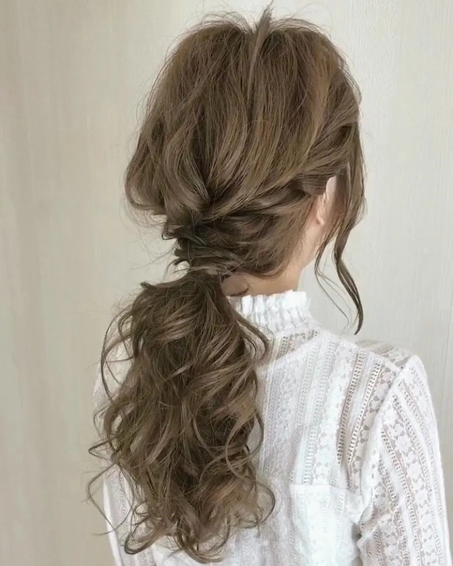 ロング ヘアアレンジ ポニーテール ヘアセット 高橋 昭雄のヘアスタイル