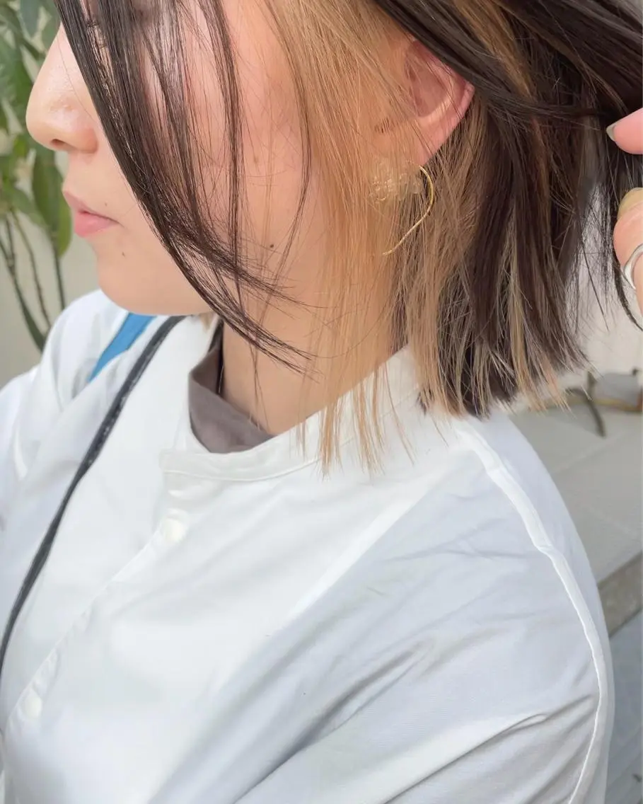 ミディアム カラー ベージュカラー ホワイトベージュ ヘアカラー 中目黒🌼 🌼ハナのヘアスタイル