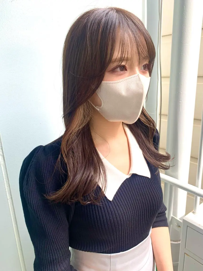 ロング カラー イヤリングカラー 明治神宮前 NANAMIのヘアスタイル
