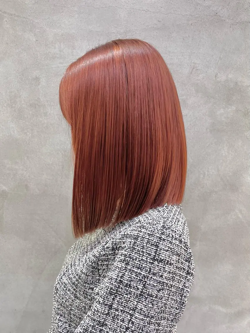 カラー ベージュカラー ダブルカラー ピンクカラー ピンクベージュ 本田 奈穂美のヘアスタイル