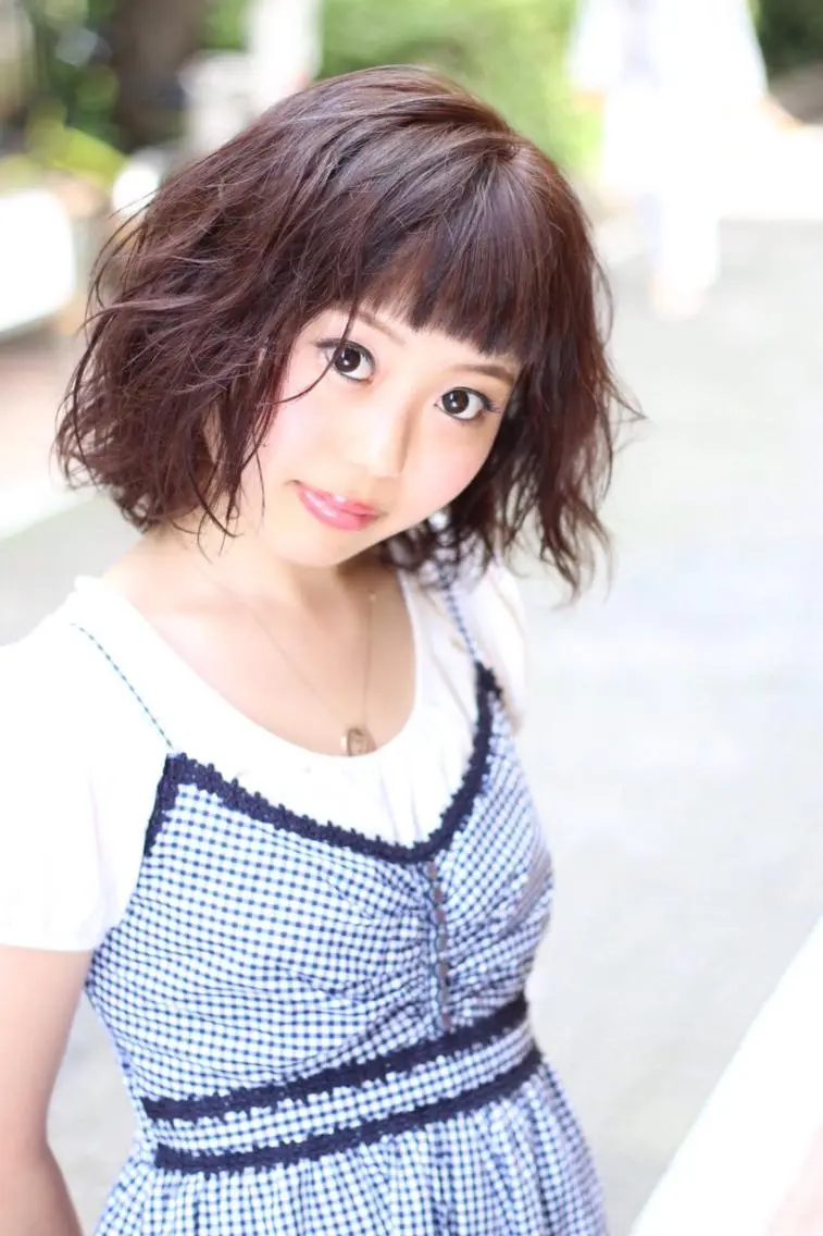 ミディアム カラー パーマ 透明感カラー 小顔カット ✨hair make flencia✂️✨のヘアスタイル