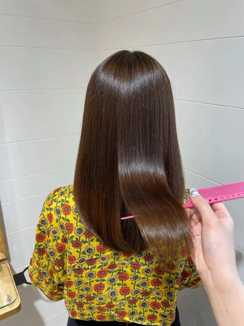 セミロング 縮毛矯正 🐝メンズハイライト …Rioのヘアスタイル