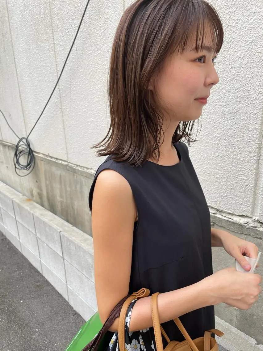 セミロング ヘアカラー トリートメント ayane⭐️ボブ・ ショート・パーマのヘアスタイル
