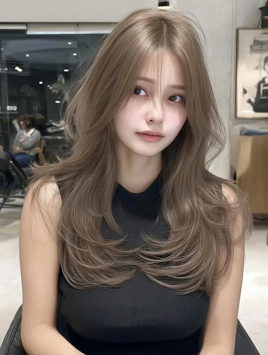セミロング ボブ 髪質改善 韓国風ヘア レイヤーカット 縮毛矯正 カット ヘアカラー そーた /のヘアスタイル