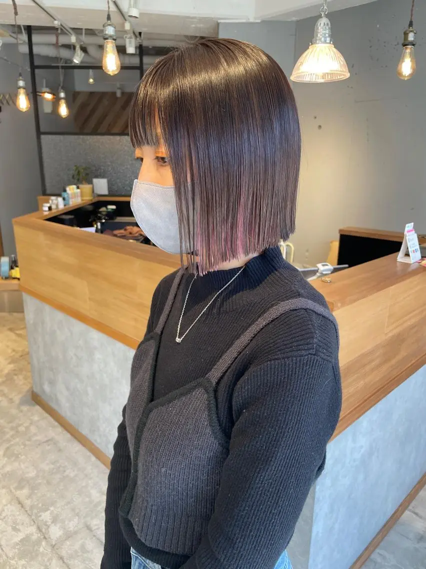 ミディアム カラー 東 みのりのヘアスタイル
