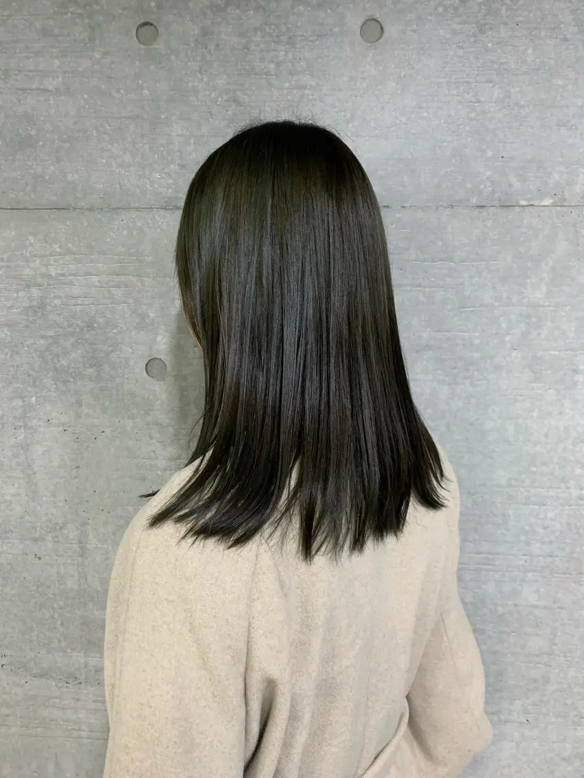 ロング カラー メンズ オリーブカラー THE./ブリーチ 透感カラー/髪質改善のヘアスタイル
