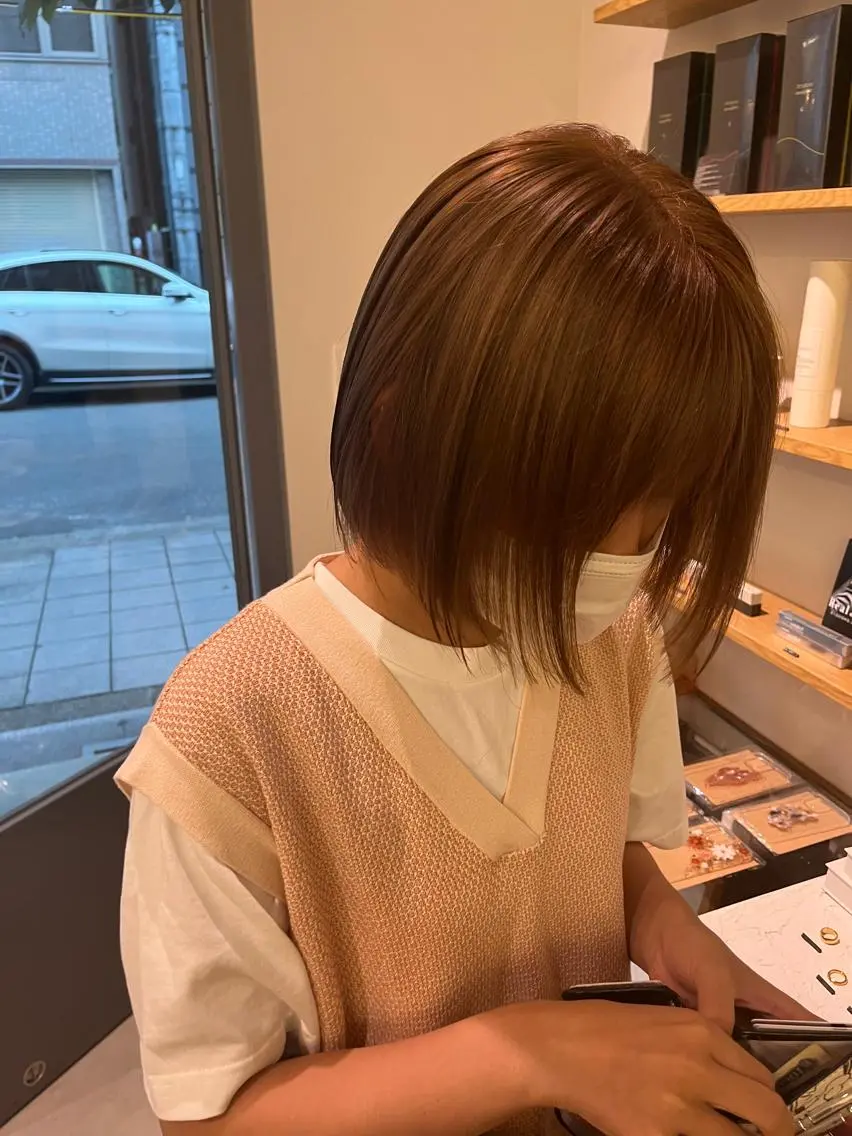ショート カラー ヘアカラー 韓国好き🇰🇷 美容師MIKUのヘアスタイル