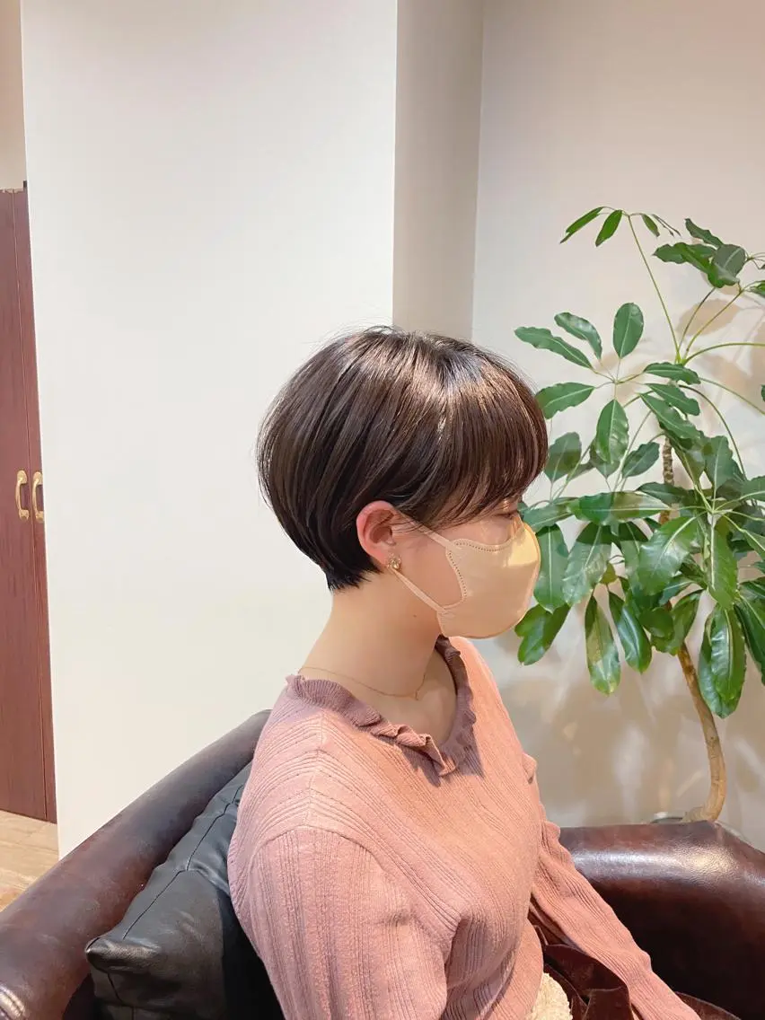ショート ショートボブ ハンサムショート 丸みショート ボブ くびれヘア 💎桑原勇志/ ショート/ハイトーンのヘアスタイル